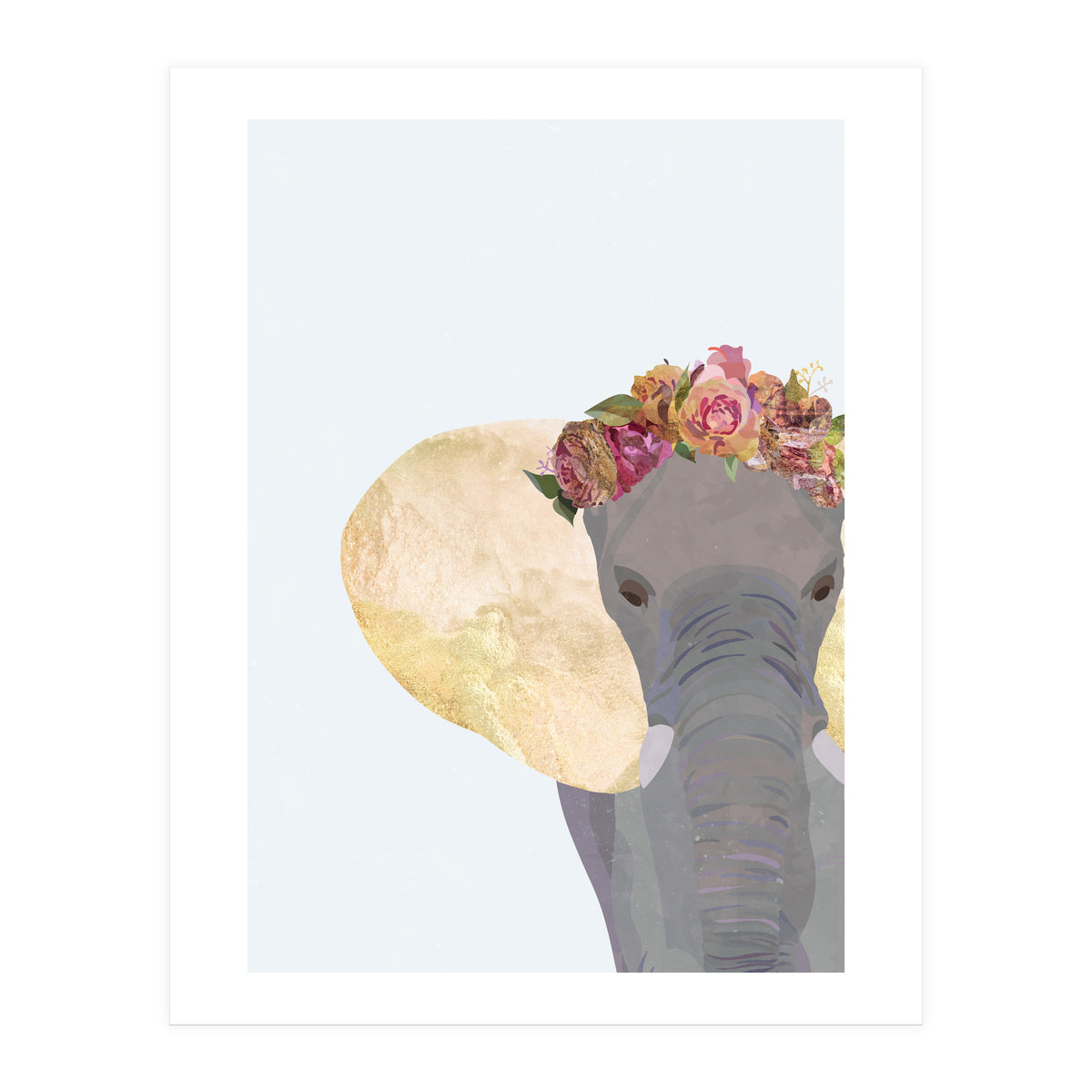 Angelic Boho Elephant Portrait (Print Only)