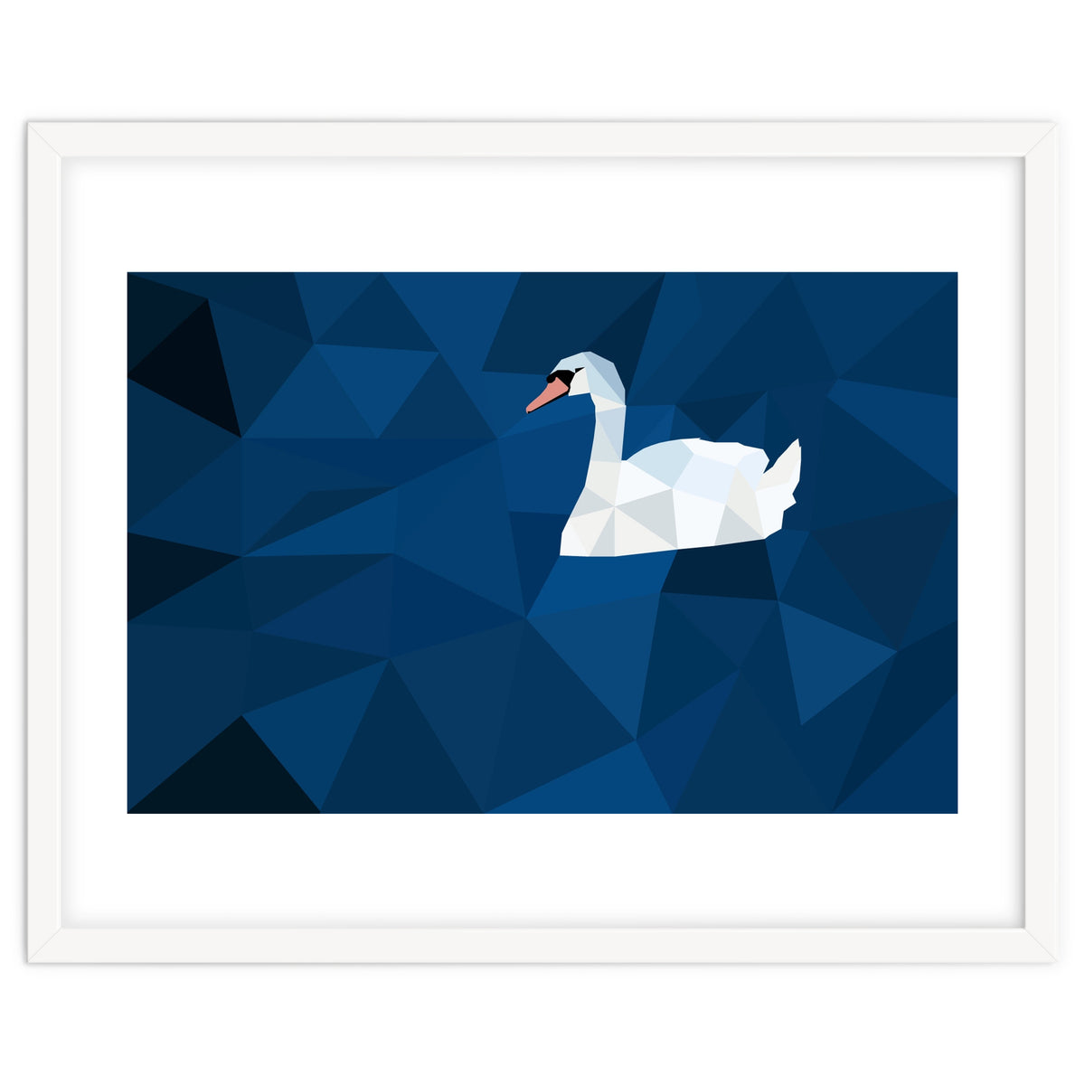 Swan In Water Artwork