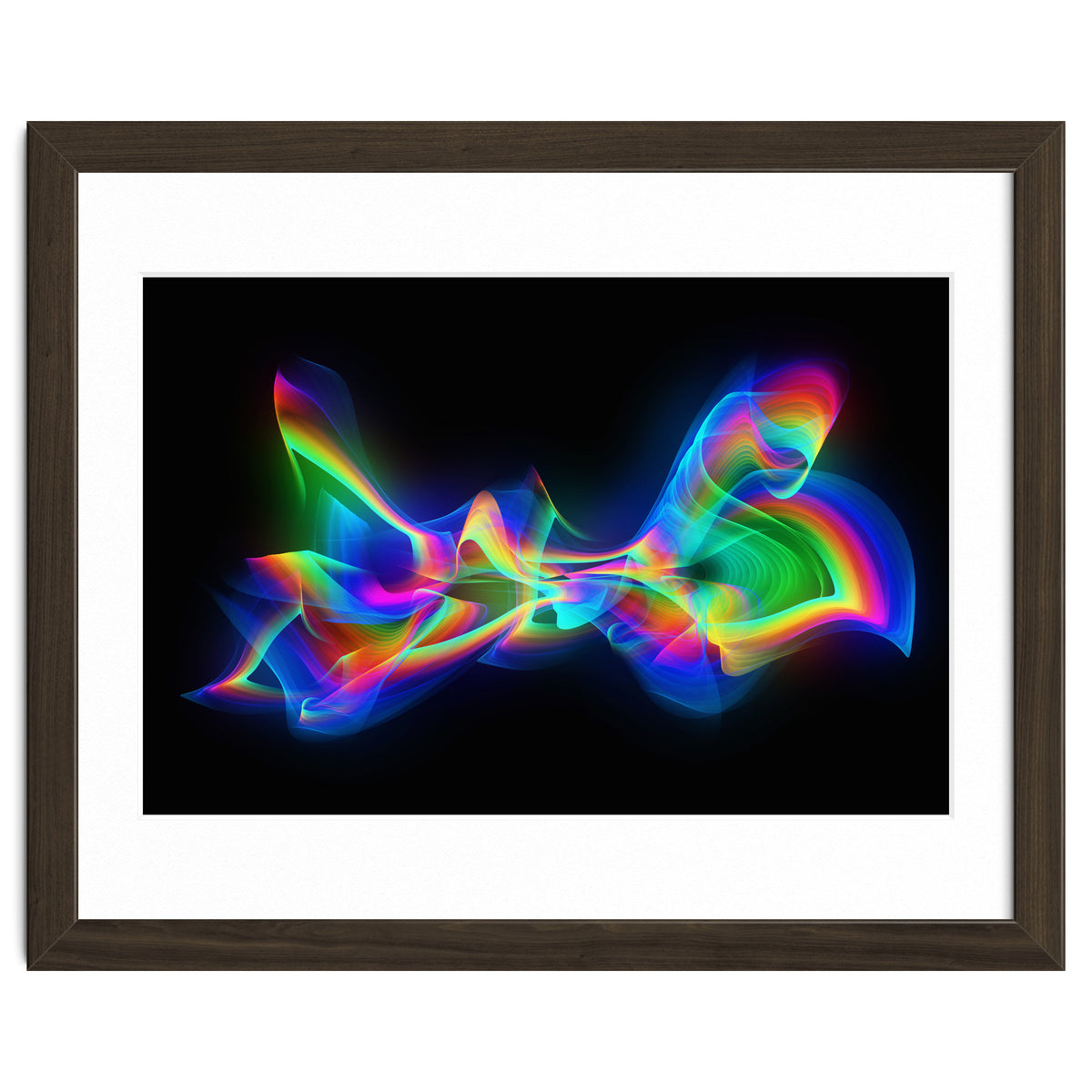 Abstract Colorful Flame Waves