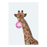 Bubble gum Giraffe Portrait (Print Only) thumbnail