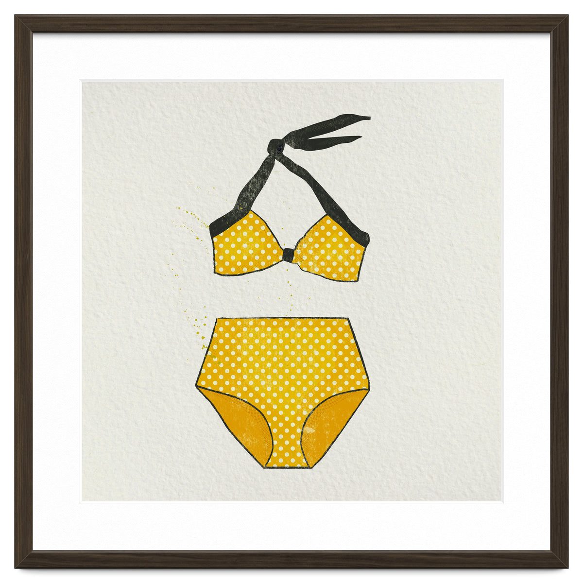 Yellow polka dot bikini