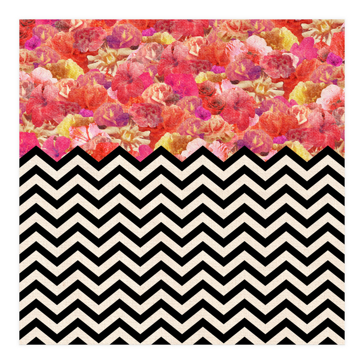 Chevron Flora (Print Only)