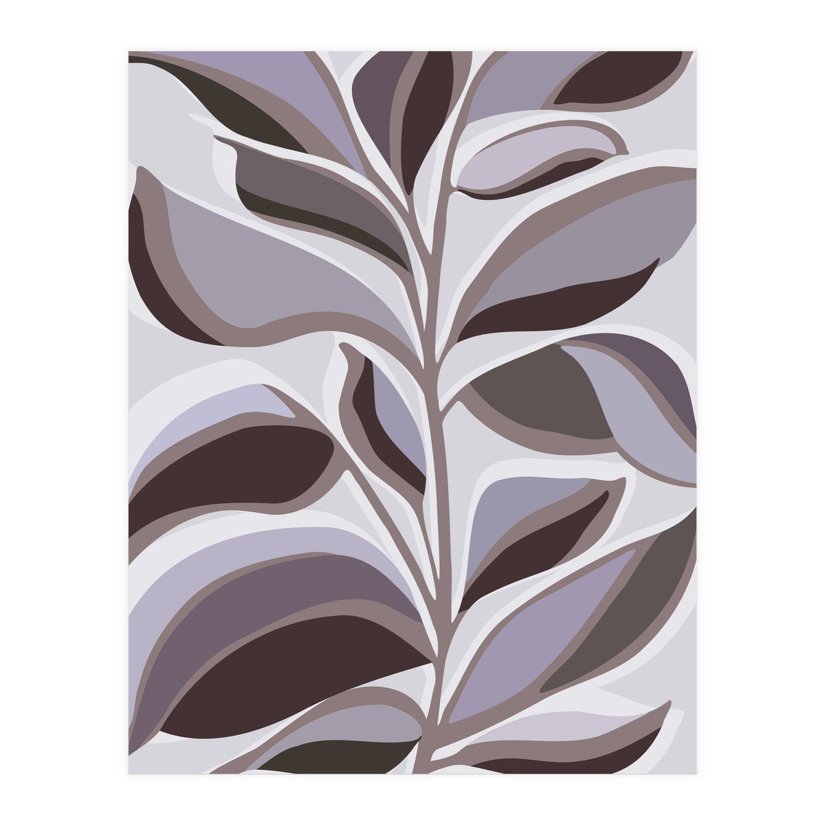 Lavender Floral Abstract (Print Only)