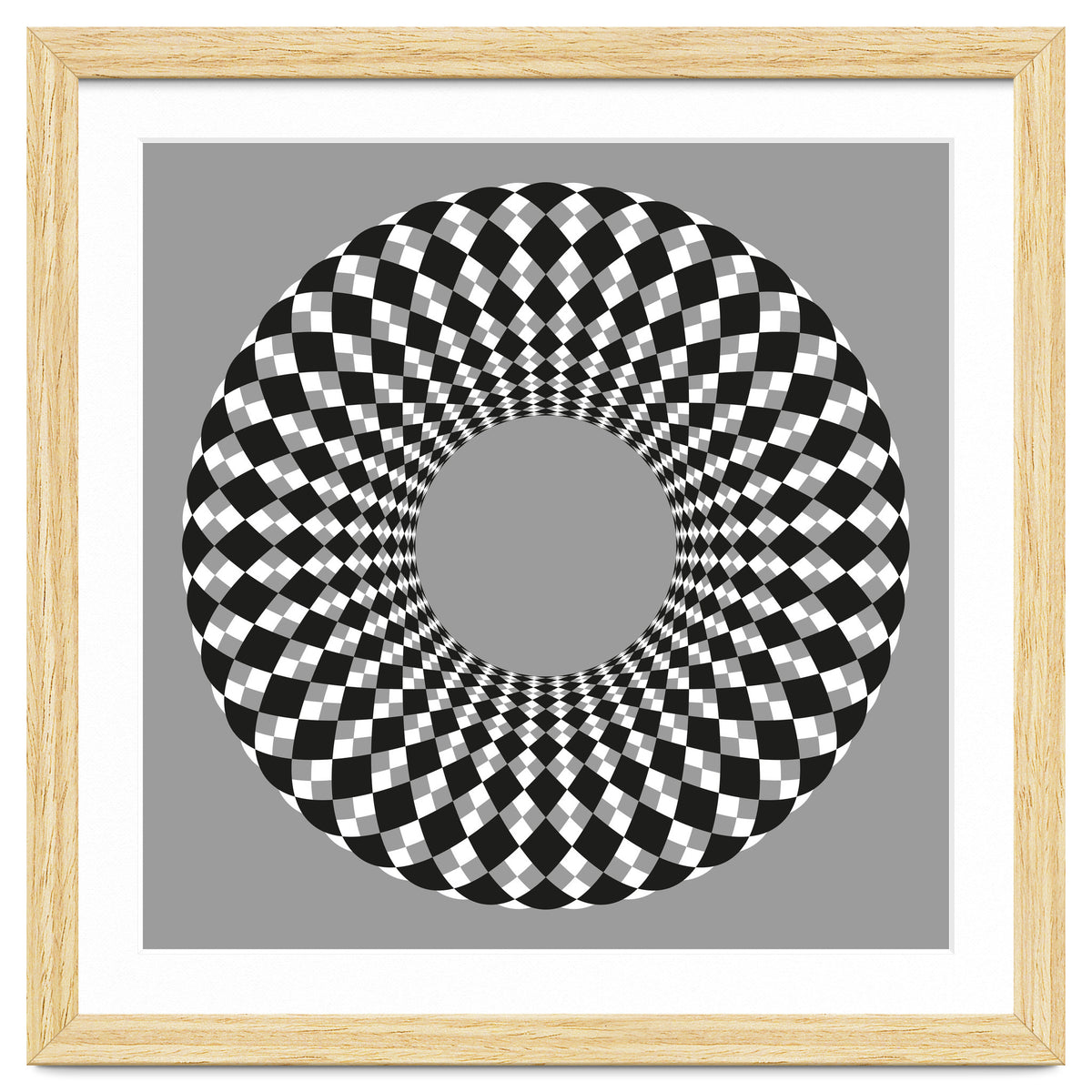 Black and white round