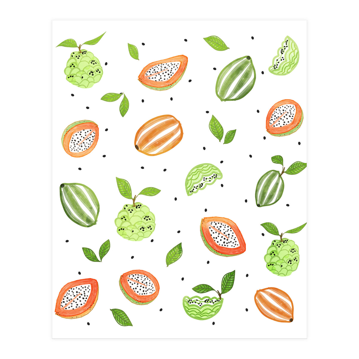 Papaya & Custard Apple (Print Only)