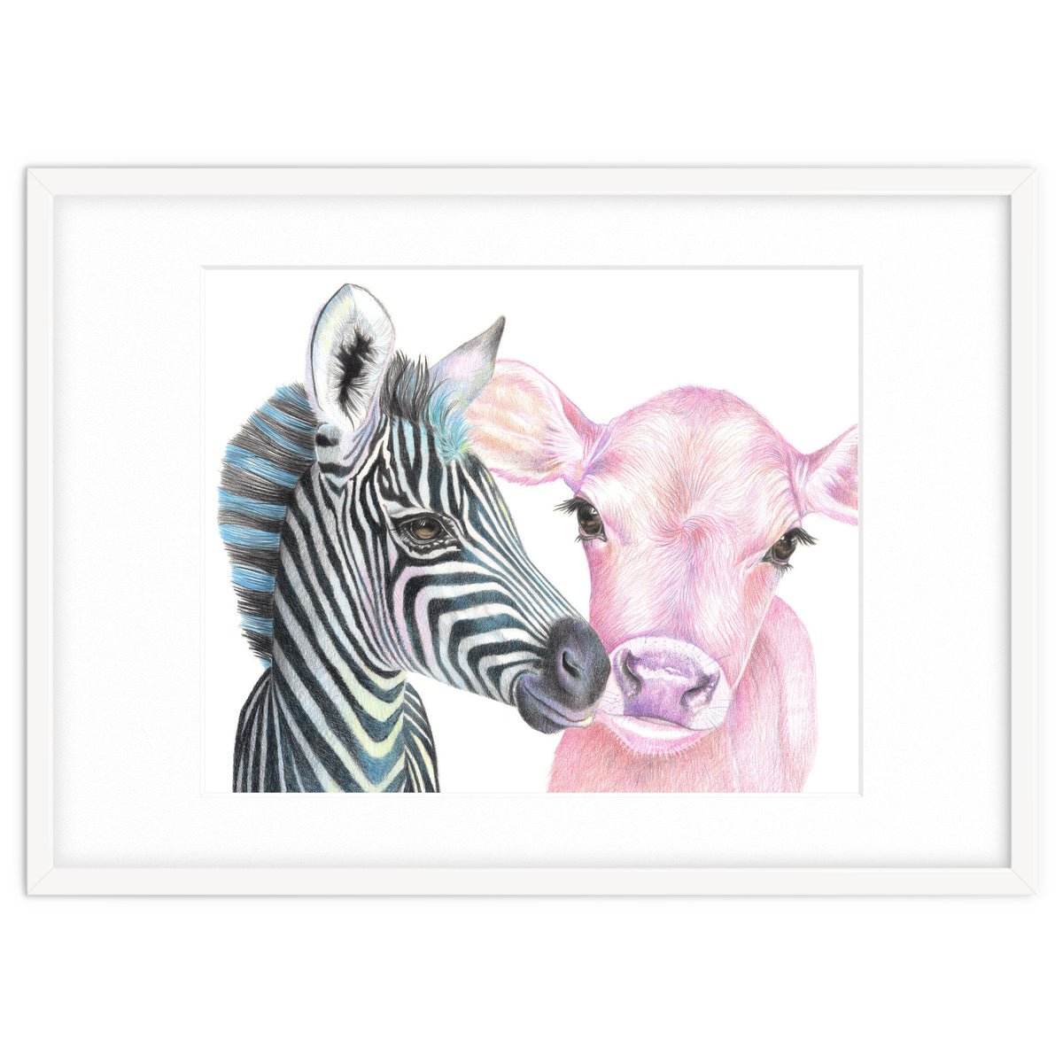 Zebra and Cow