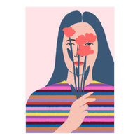 Girl With Flowers (Print Only)