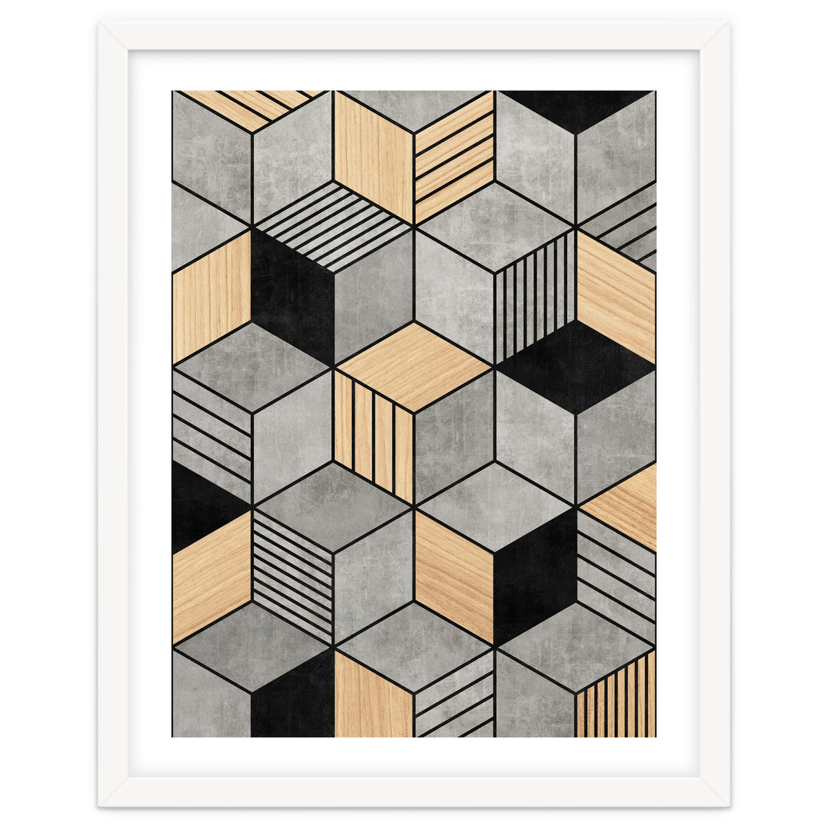 Concrete and Wood Cubes 2