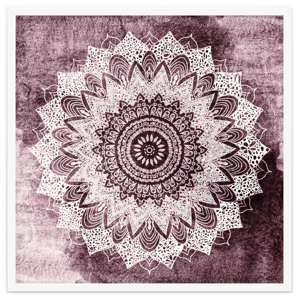 Bohochic Mandala In Burgundi