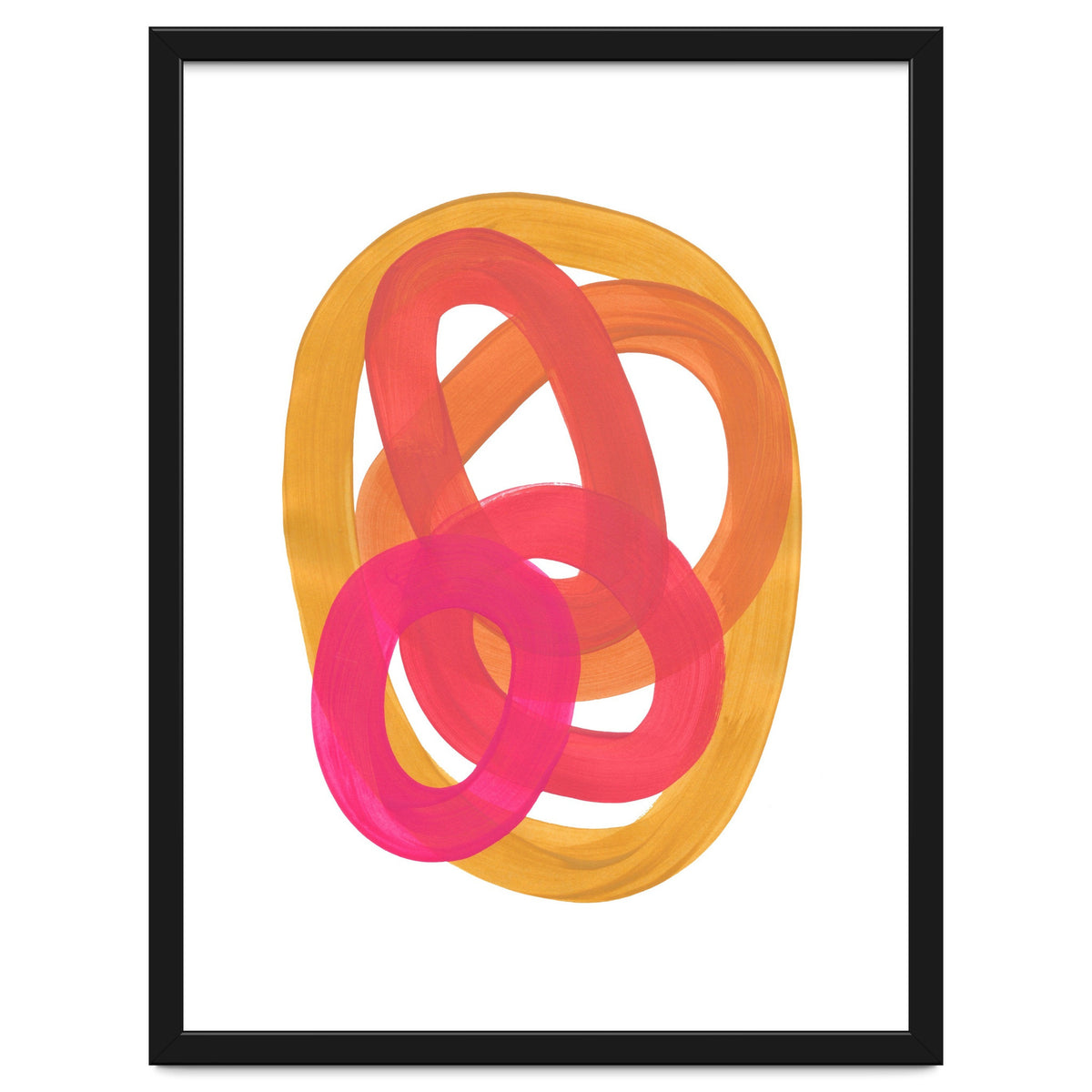 Warm Candy Colors Magenta Yellow Nesting Circles Ombre