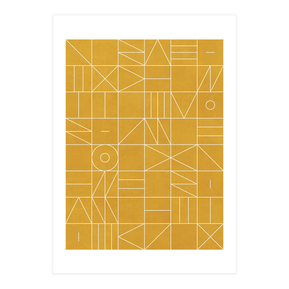 My Favorite Geometric Patterns No.4 - Mustard Yellow (Print Only)