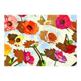 Floral Soul, Botanical Vintage Nature Plants, Polka Dots Flowers Blossom, Mid Century Modern Bohemian Painting (Print Only) thumbnail