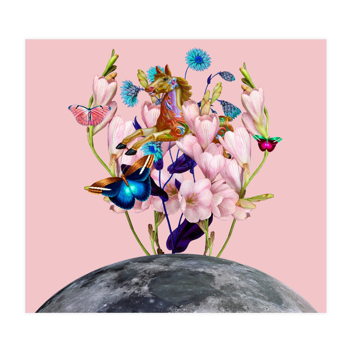 Moon Horse #collage (Print Only)