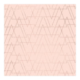 Modern Rose Gold Geometric Thin Triangles Blush Pink Abstract Pattern (Print Only) thumbnail
