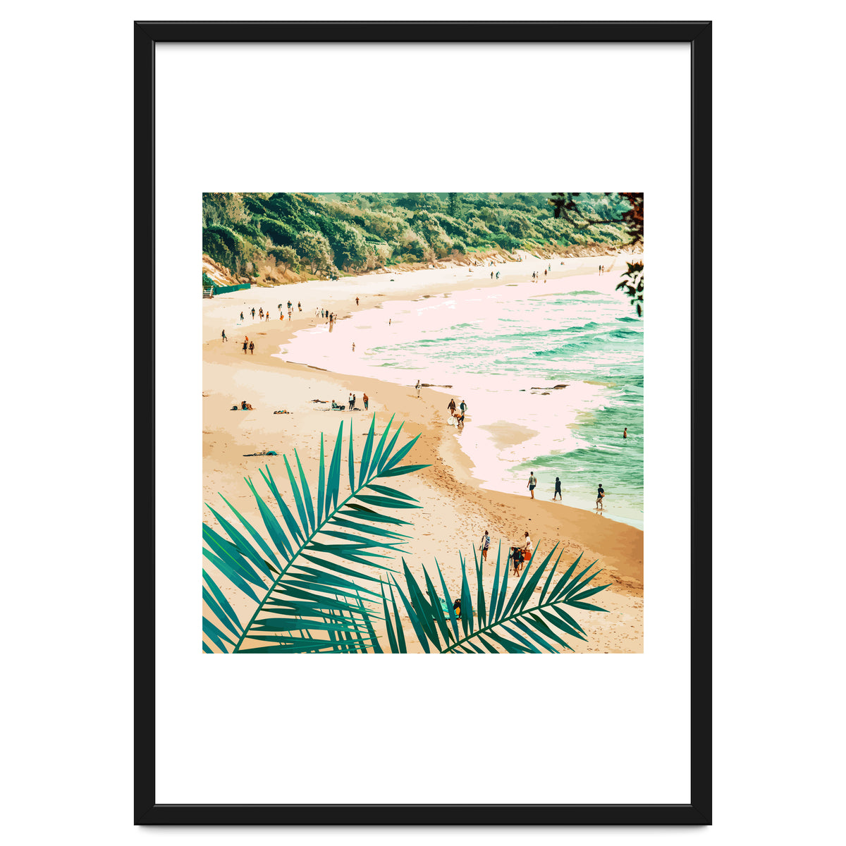Beach Weekend | Pastel Ocean Sea Tropical Travel | Scenic Sand Palm People Boho Vacation