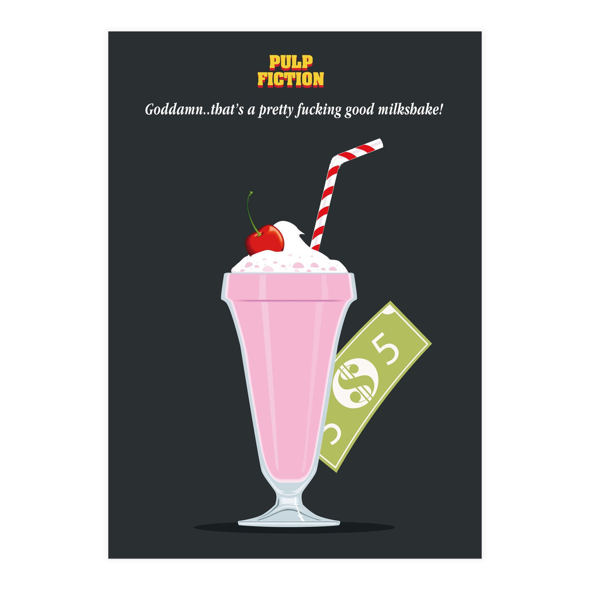 Mia Wallace Pulp Fiction movie poster (Print Only)