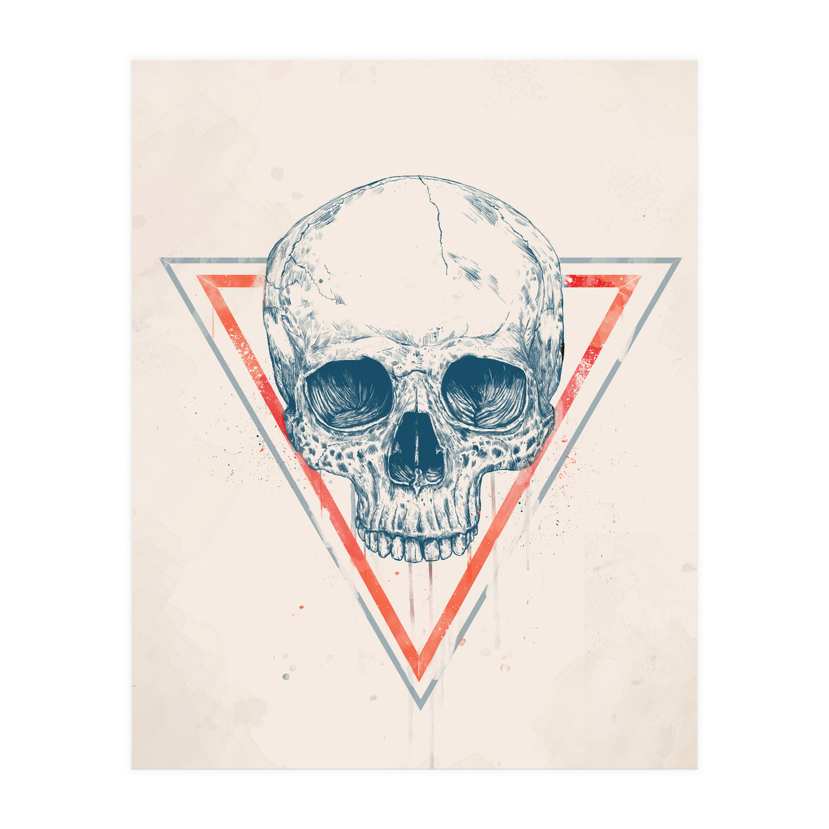 Skull In Triangles Ii (Print Only)
