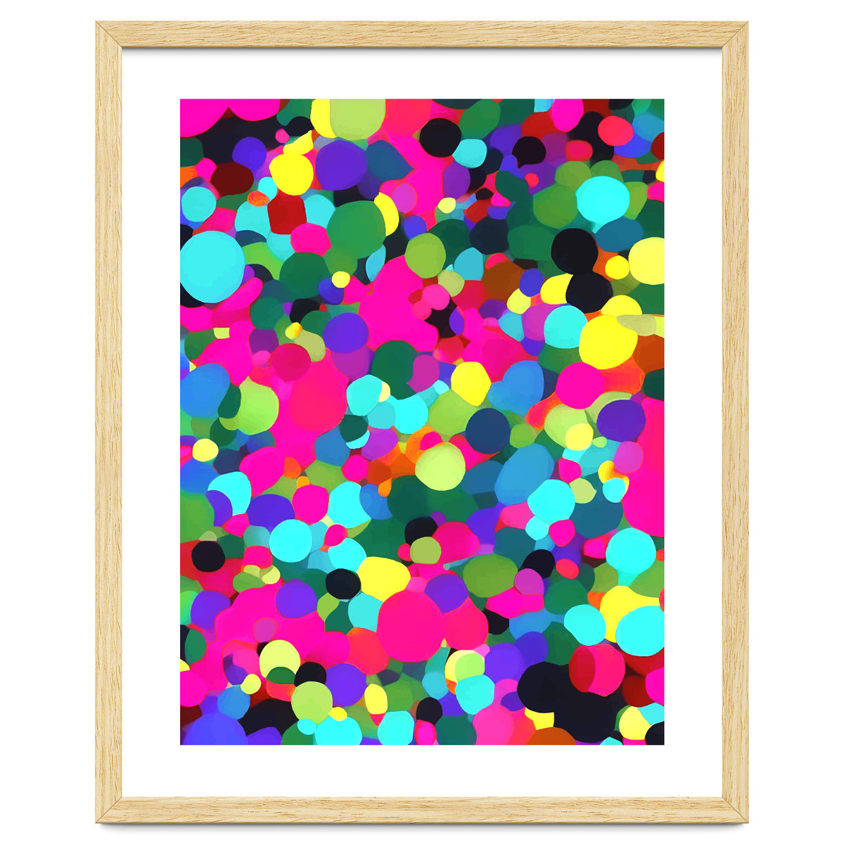 A Mess Of Colors, Eclectic Colorful Water Balloons, Fun Party Confetti Polka Dots Painting