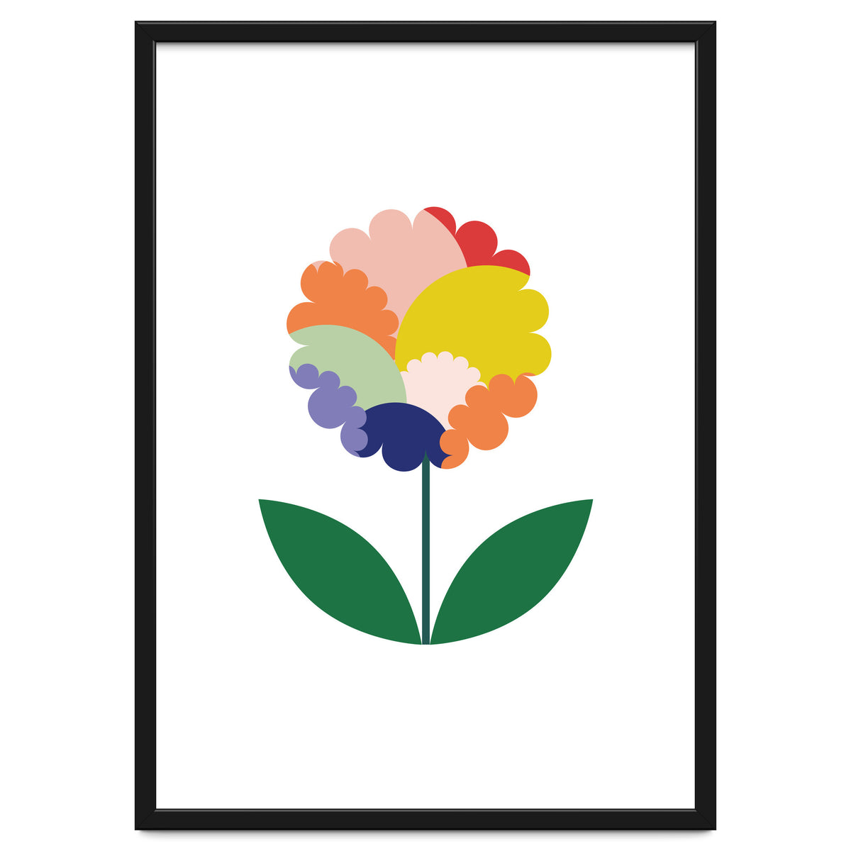 happy colorful flower