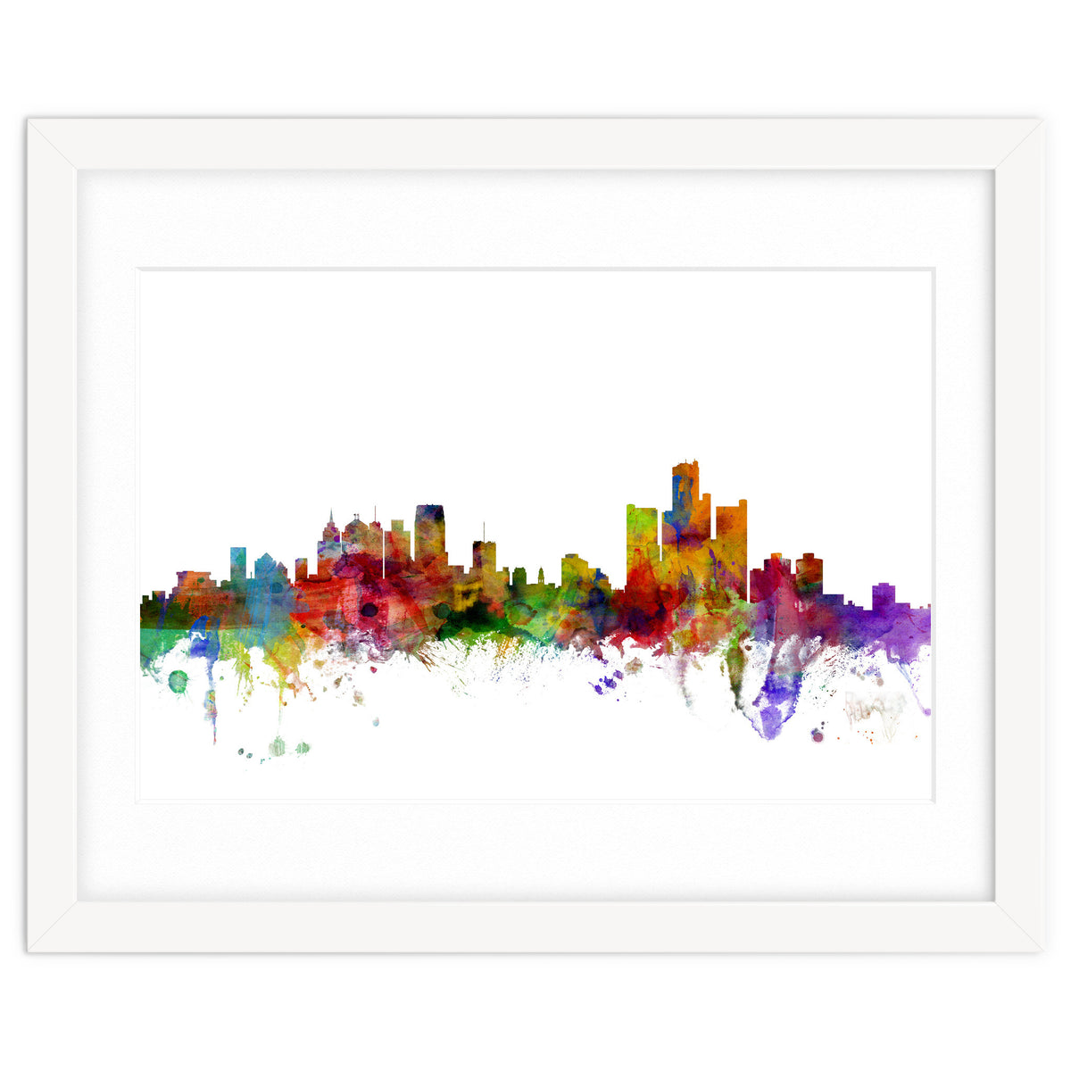 Detroit Michigan Skyline