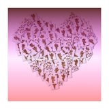 Heart collage of golden Cupid like characters (Print Only) thumbnail