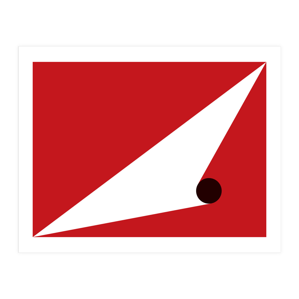 Geometric Shapes No. 71 - red, white & black (Print Only)