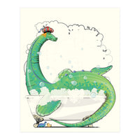 Loch Ness Monster in the Bath, Funny Bathroom Humour (Print Only)