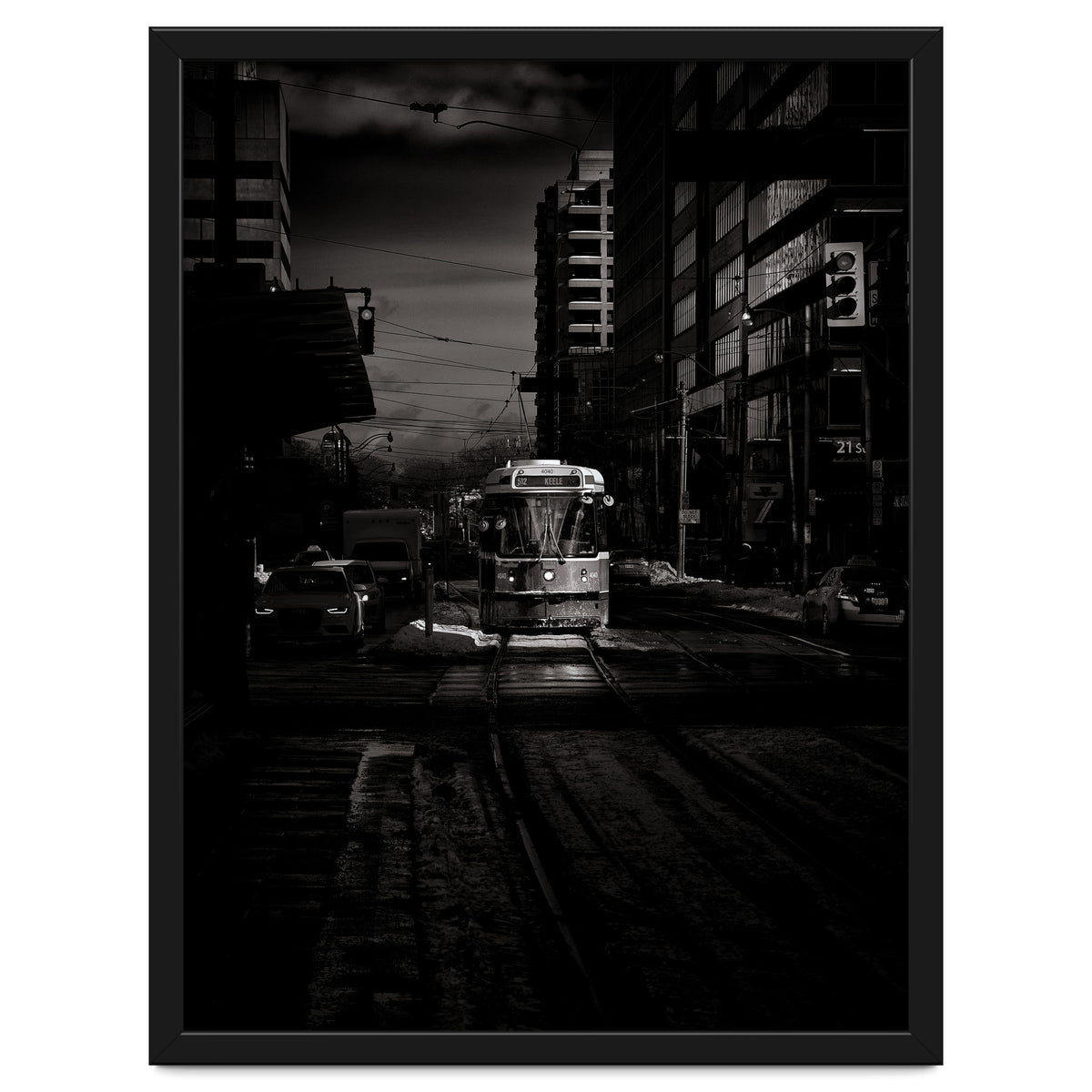 The 512 St. Clair Streetcar Toronto Canada Toned Version