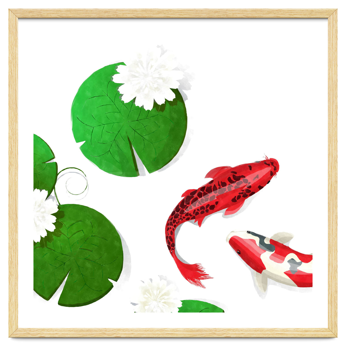 Watercolor Koi Fish Background