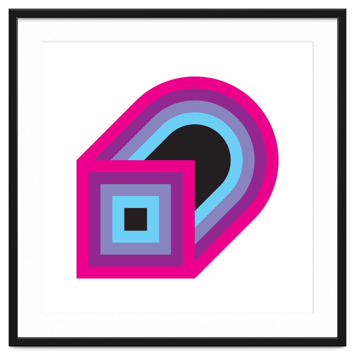 Geometric Shapes No. 41 - purple, blue & lilac