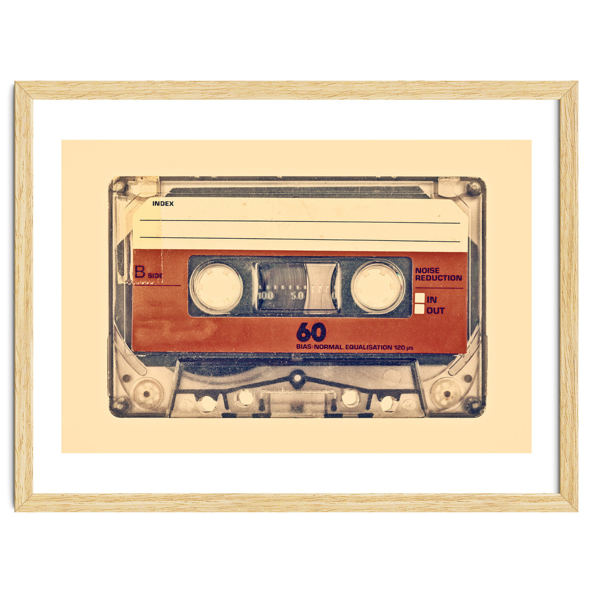 The retro audio compact cassette