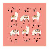 White Llamas In Pink Desert (Print Only) thumbnail