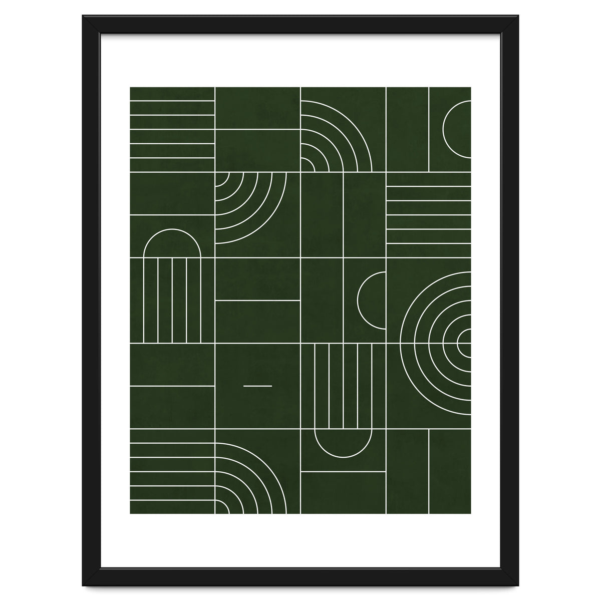 My Favorite Geometric Patterns No.24 - Deep Green