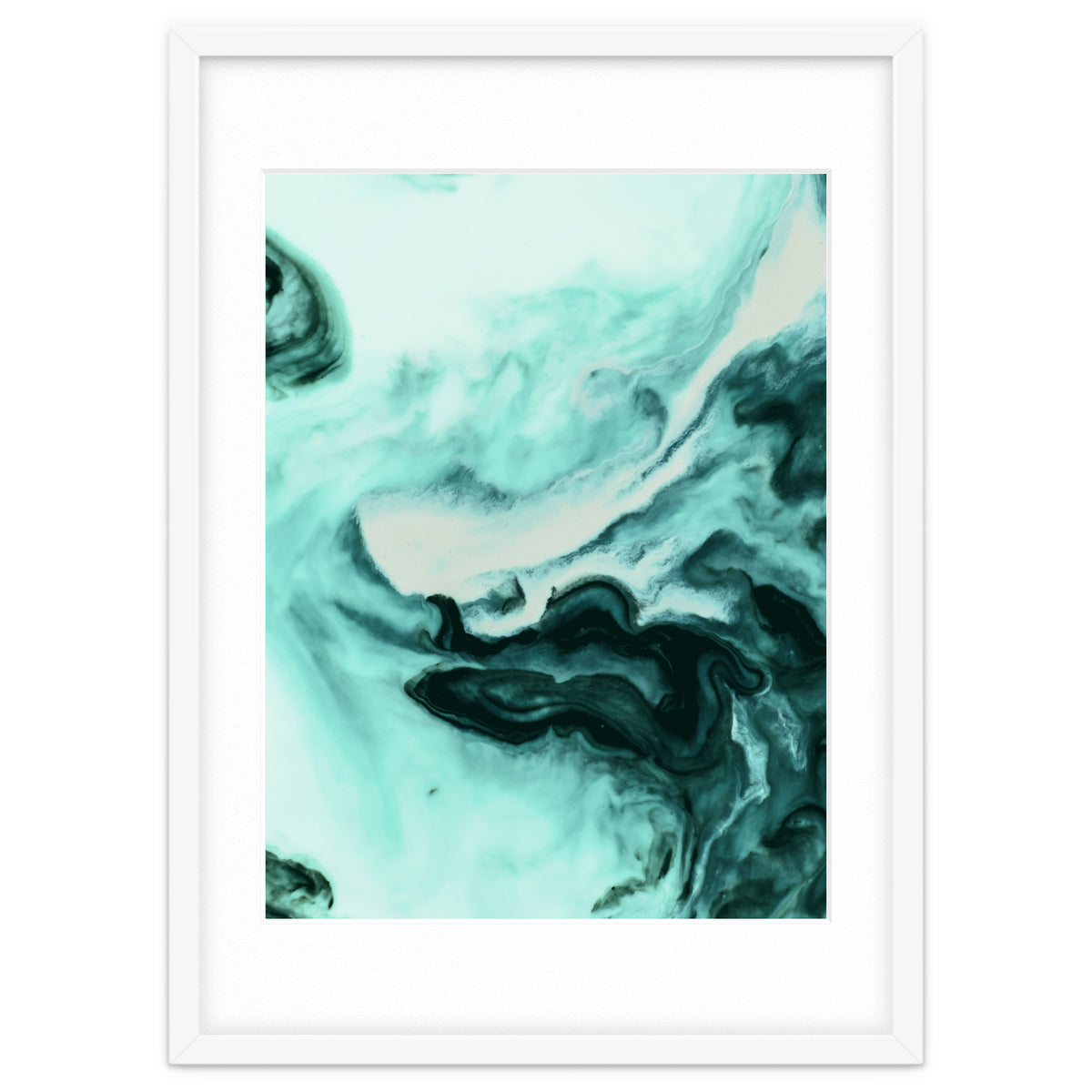 Abstract marbling mint