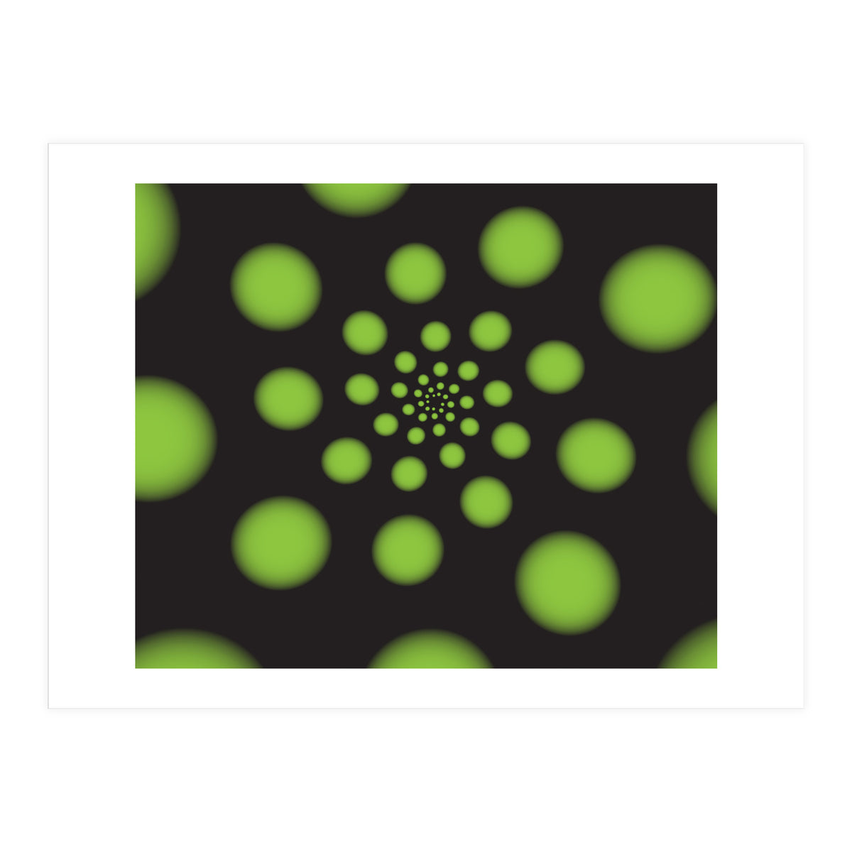 Green Spiral Dots (Print Only)