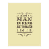 I Shot A Man In Reno (Print Only) thumbnail