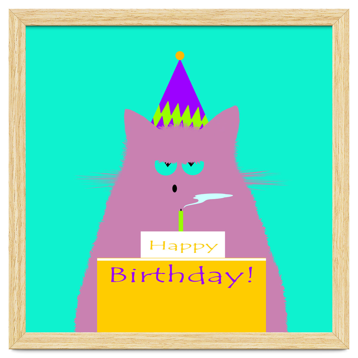 Birthday Lilac Cat