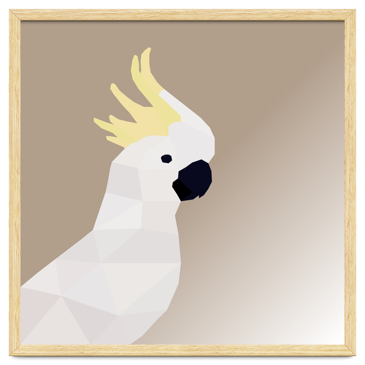 Cockatoo Bird Low Poly Art