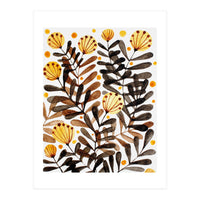 Flowers and foliage - yellow (Print Only)
