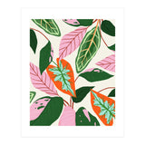The Inseparable V.02, Nature Botanical Plants, Blush Leaves Modern Bohemian, Pastel Illustration Garden (Print Only) thumbnail