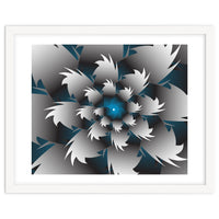 Seamless Blue 3D Floral