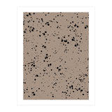 Black Paint Splatter on Dark Beige Background (Print Only) thumbnail