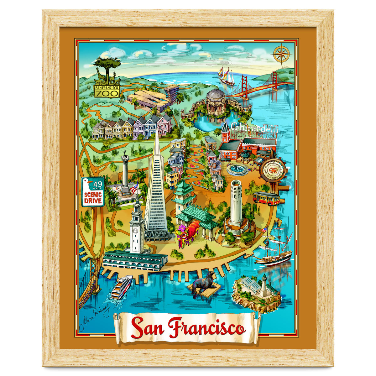 San Francisco Map Illustration