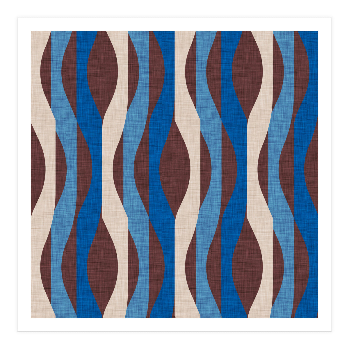 Mod Stripes Blue  (Print Only)