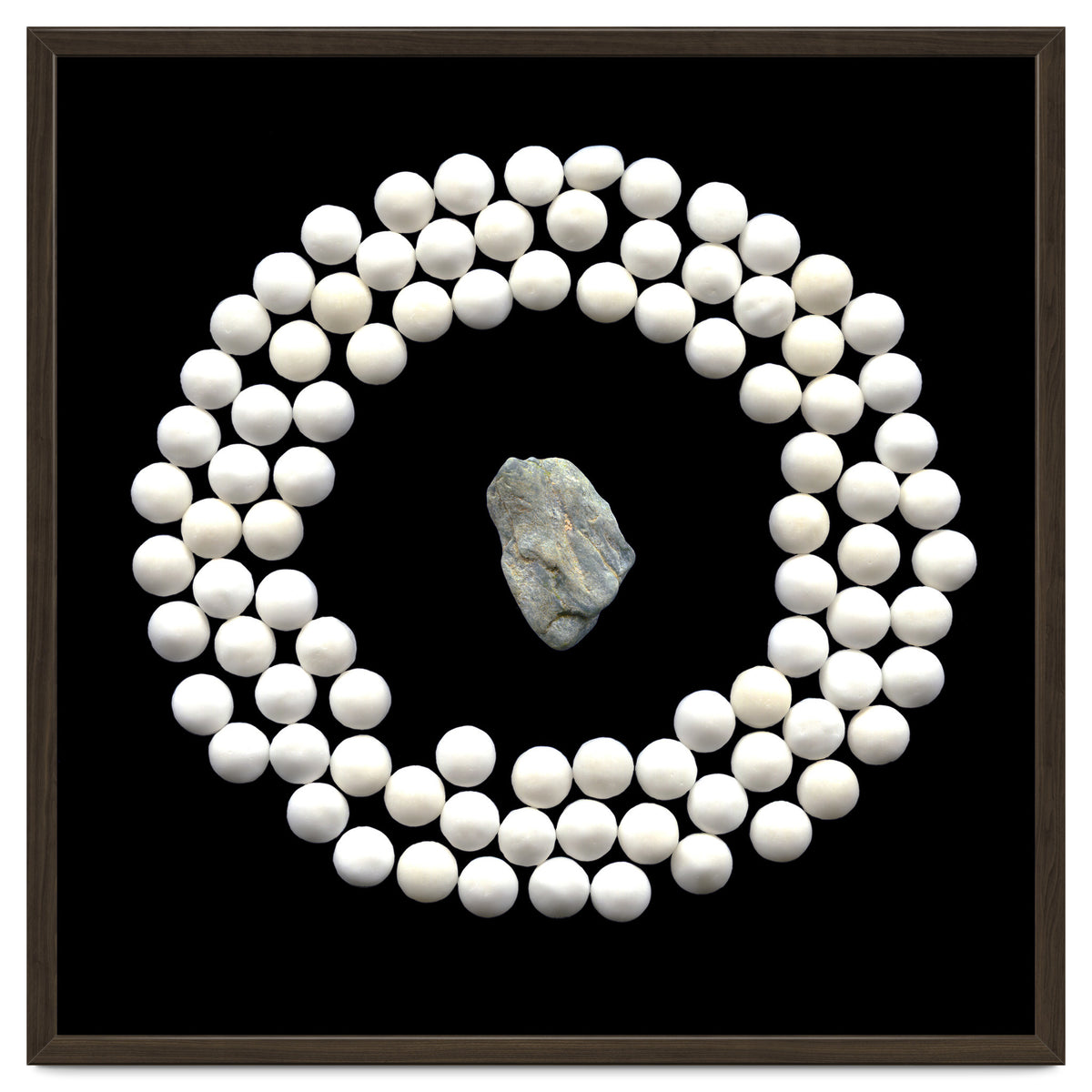 White pearls and stone