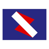 Geometric Shapes No. 68 - red & royal blue (Print Only) thumbnail