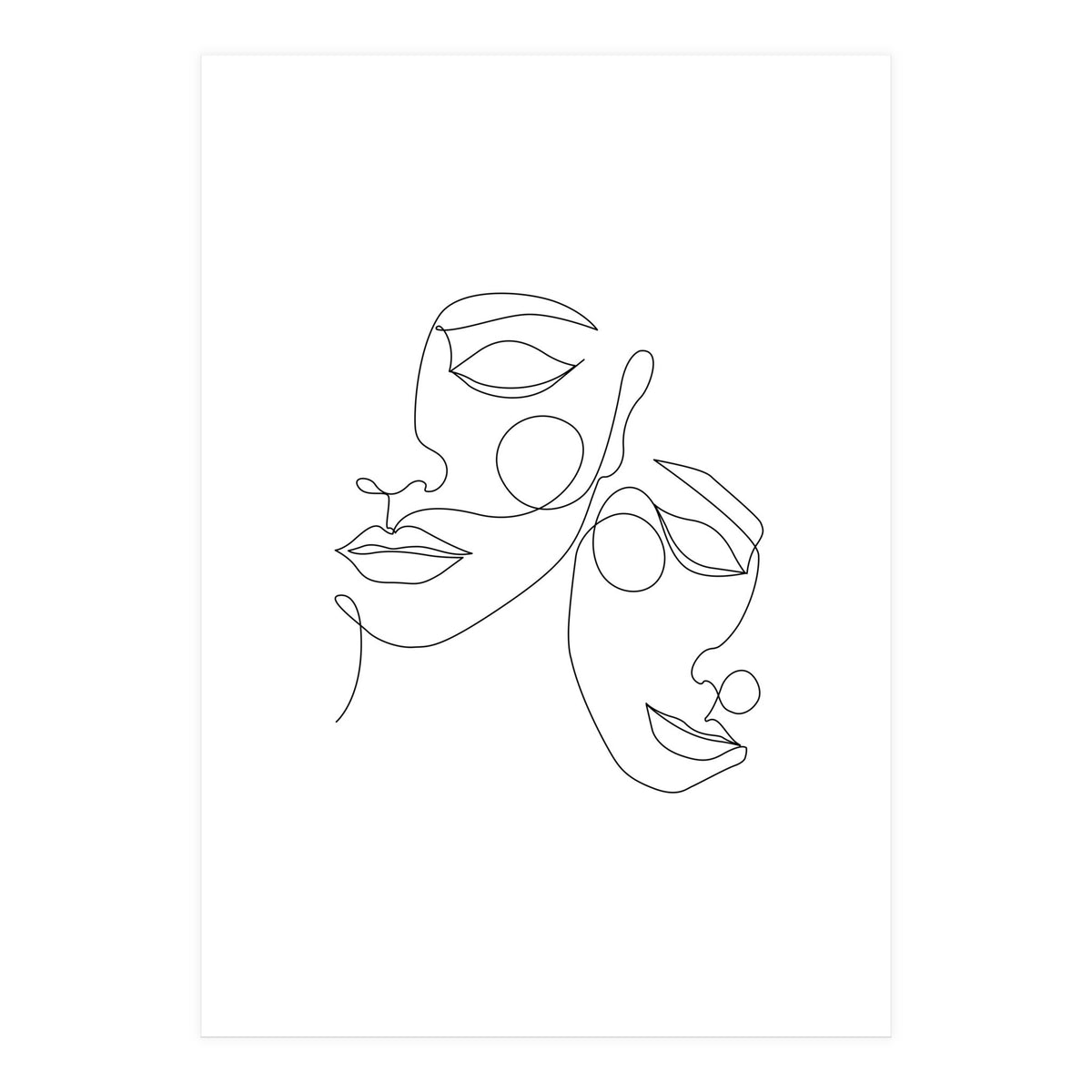 female couple face (Print Only)