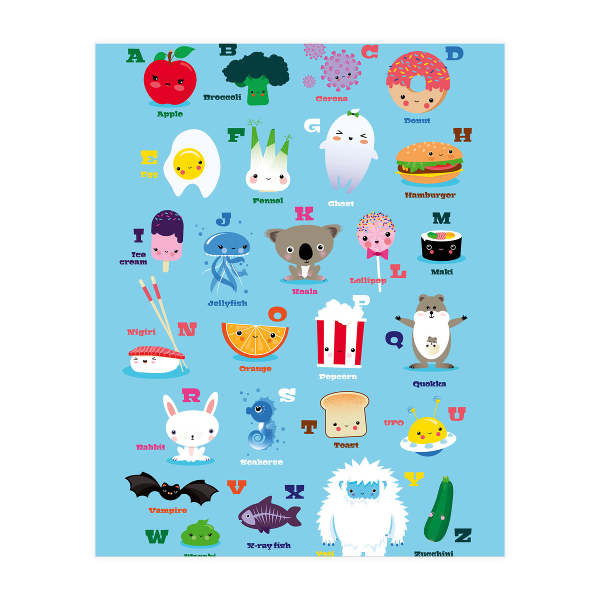 Nursery Kawaii Abc (Print Only)