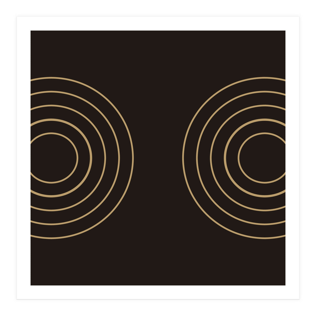 Golden circles | abstract minimal (Print Only)