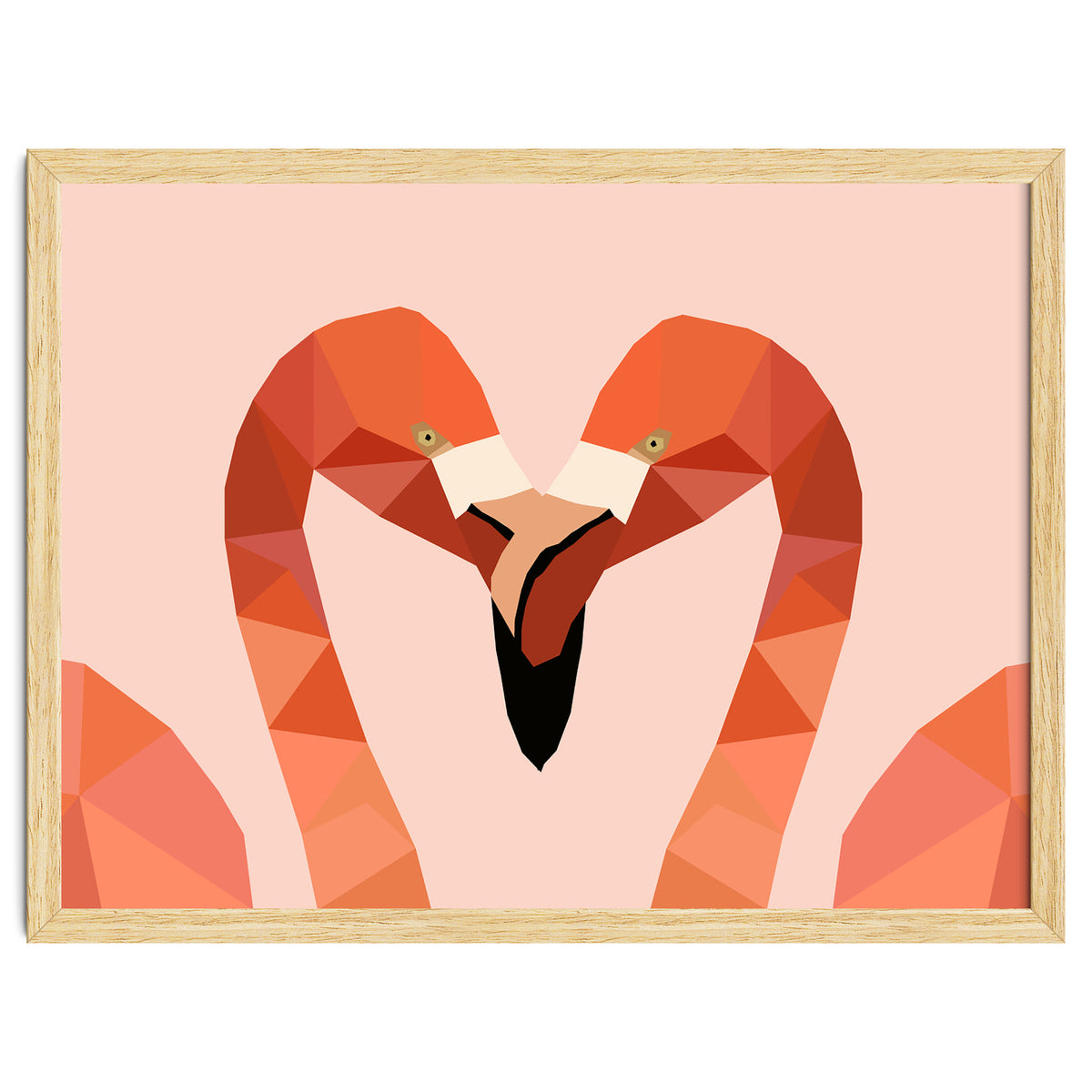 Flamingo Bird Low Poly Art